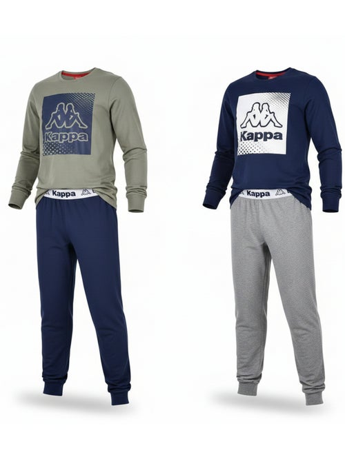Pijama largo niño pack de 2 algodón logo KAPPA cuello redondo manga larga - Kiabi Pijama largo niño pack de 2 algodón logo KAPPA cuello redondo manga larga - Kiabi