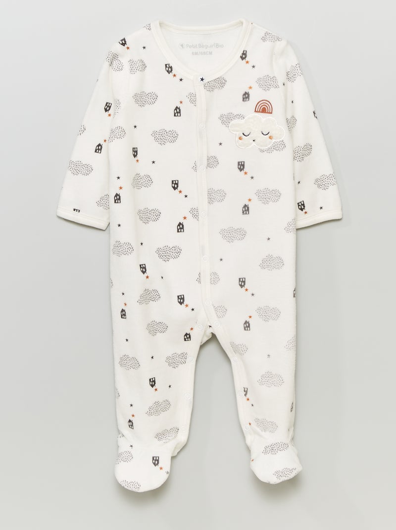 Pijama largo 'Petit Béguin' blanco - Kiabi