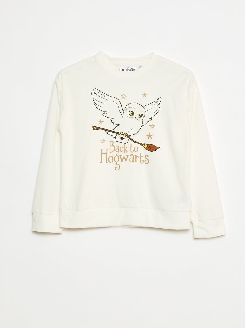 Pijama largo polar 'Harry Potter' - 2 piezas Blanco - Kiabi
