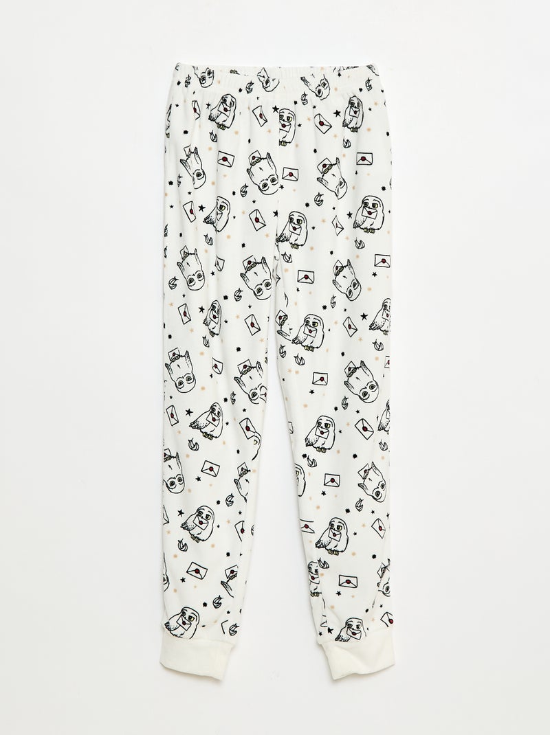 Pijama largo polar 'Harry Potter' - 2 piezas Blanco - Kiabi