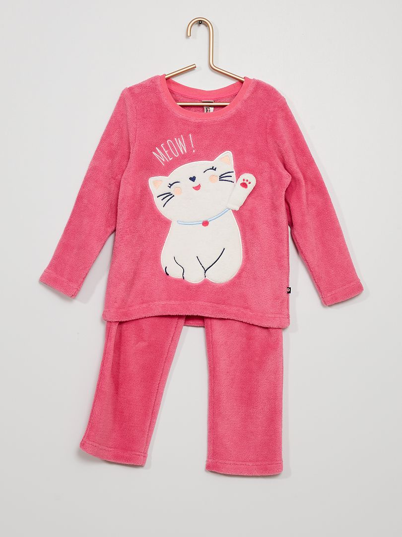 Pijama largo rosa - Kiabi