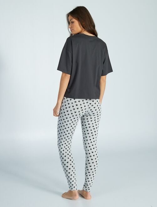 Pijama 'Lilo & Stitch' de tejido polar - 2 piezas - negro - Kiabi - 29.00€