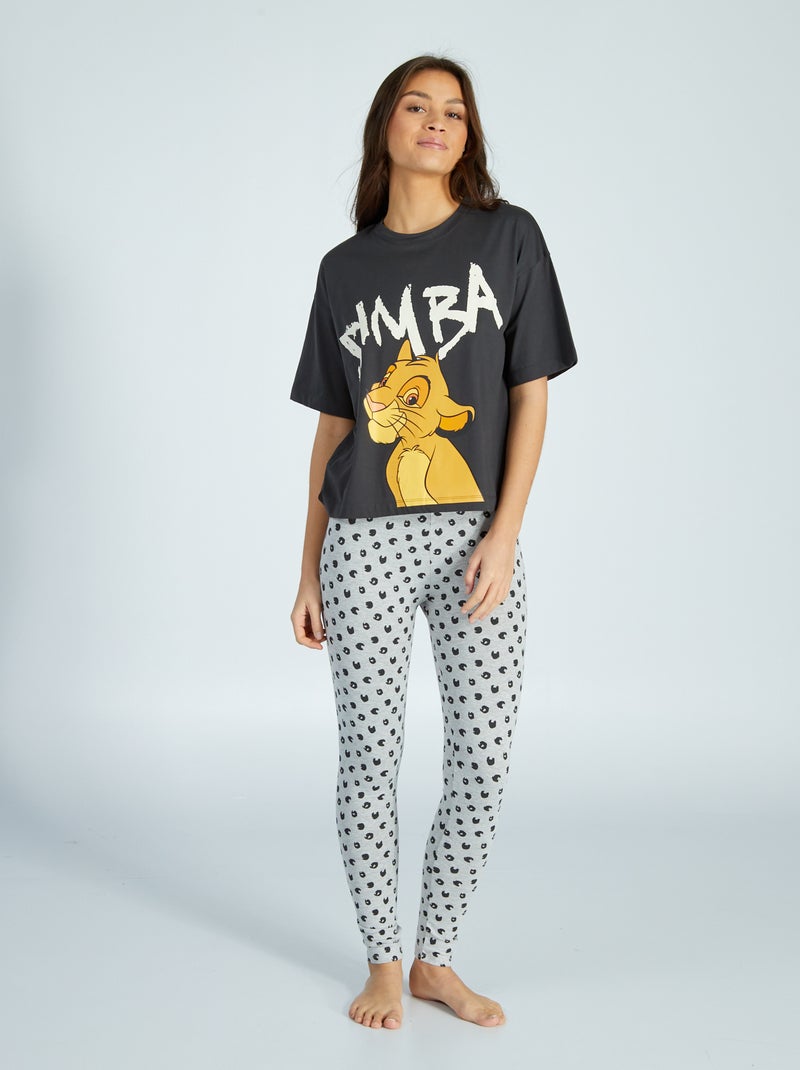 Pijama largo 'Simba' - 2 piezas NEGRO - Kiabi