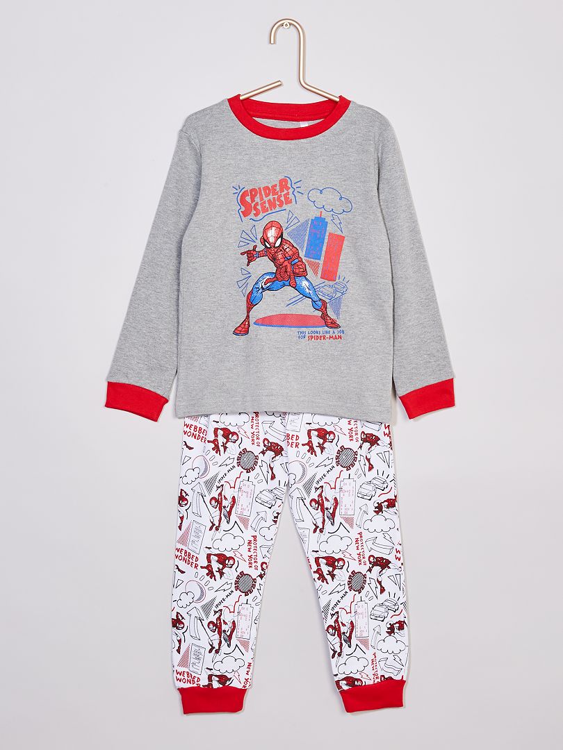 Pijama largo 'Spider-Man' gris chiné - Kiabi