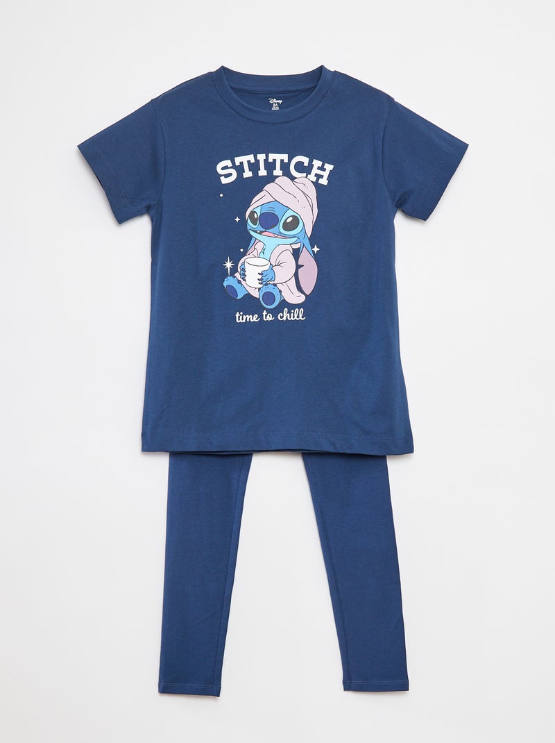 Pijama largo 'Stitch' - 2 piezas Azul - Kiabi