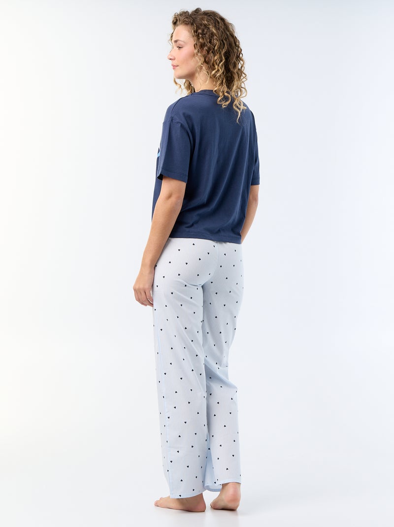 Pijama largo 'Stitch' - 2 piezas Azul - Kiabi