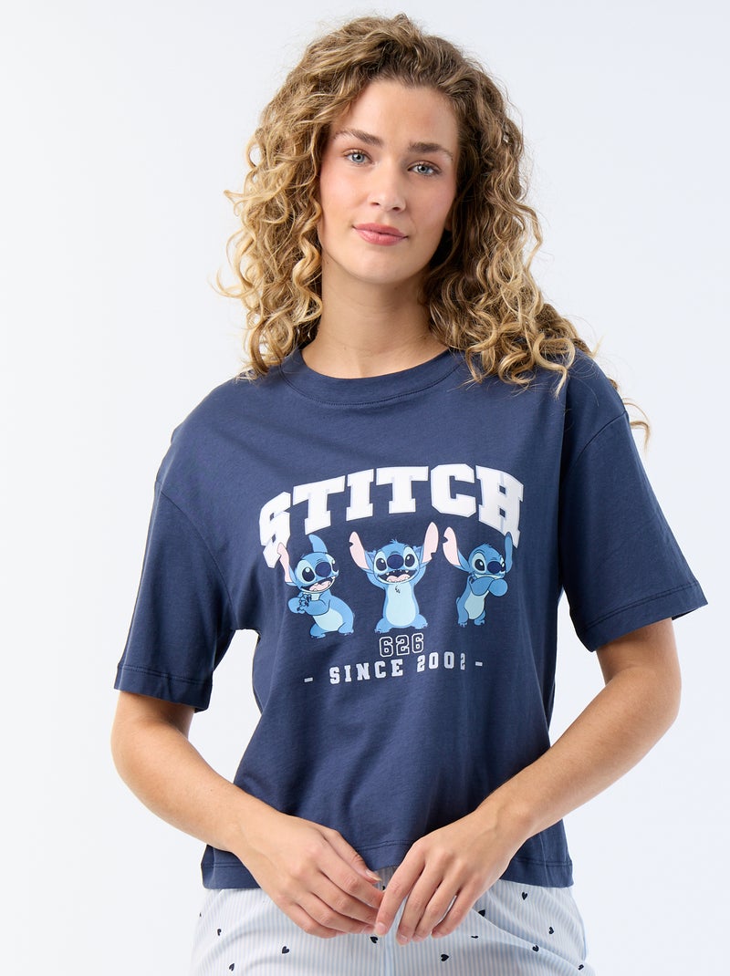 Pijama largo 'Stitch' - 2 piezas Azul - Kiabi