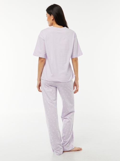 Pijama largo 'Stitch' - 2 piezas - Kiabi