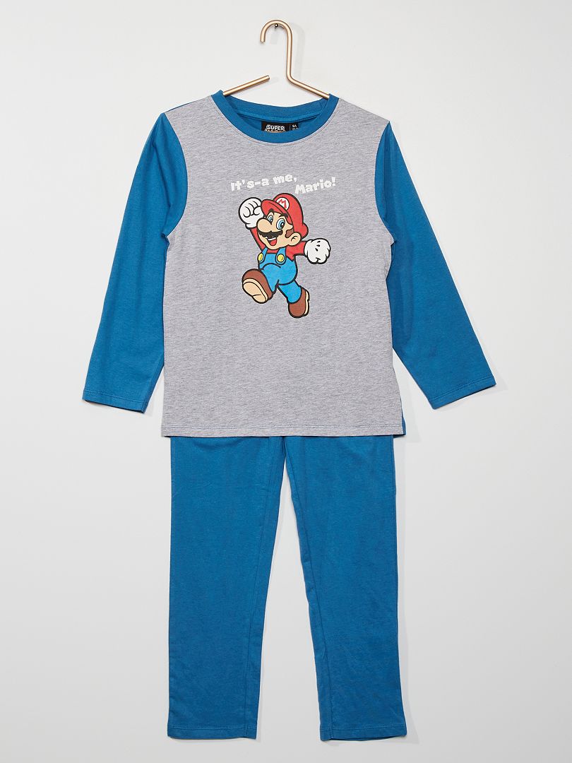 Pijama largo 'Super Mario' azul Kiabi