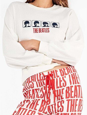 Pijama largo the beatles en tejido de punto con algodón
