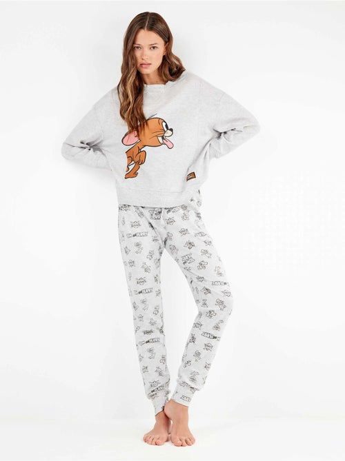 Pijama largo tom and jerry family time en punto de algodón - Kiabi Pijama largo tom and jerry family time en punto de algodón - Kiabi