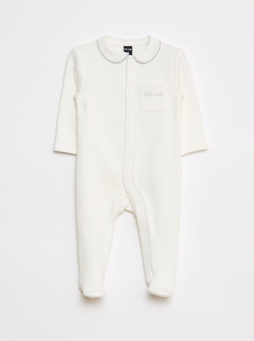 Pijama largo y abrigado con cuello bebé - Kiabi
