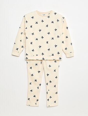 Pijama largo y cálido con estampado