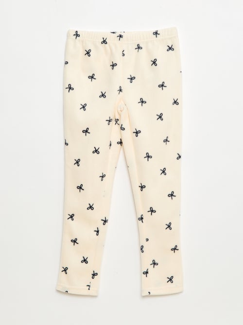 Pijama largo y cálido con estampado - Kiabi