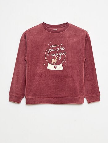 Pijama largo y cálido con estampado