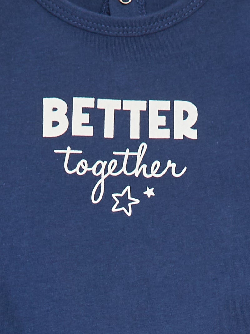 Pijama ligero con pies AZUL - Kiabi