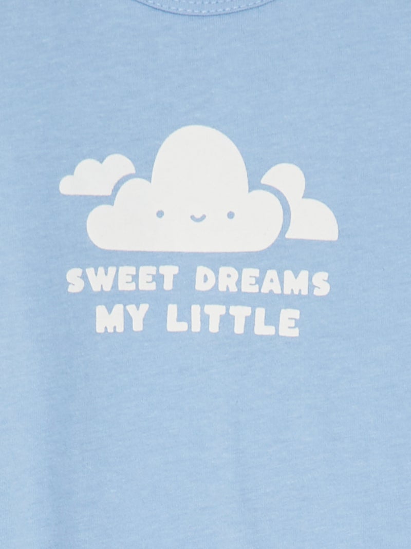 Pijama ligero con pies AZUL - Kiabi