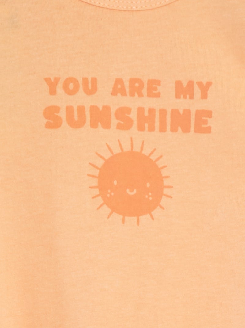 Pijama ligero con pies NARANJA - Kiabi