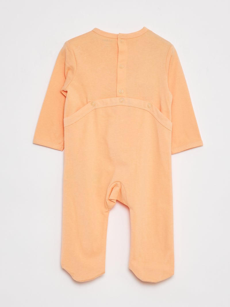 Pijama ligero con pies NARANJA - Kiabi