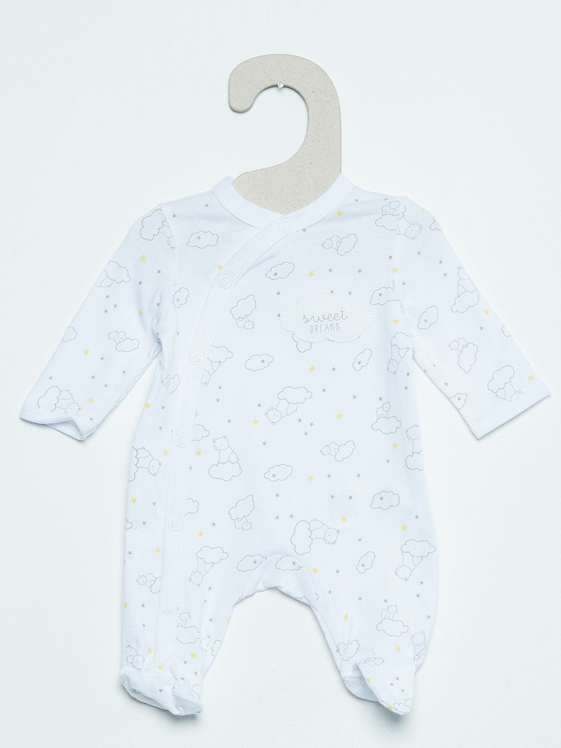 Pijama ligero de algodón Blanco - Kiabi