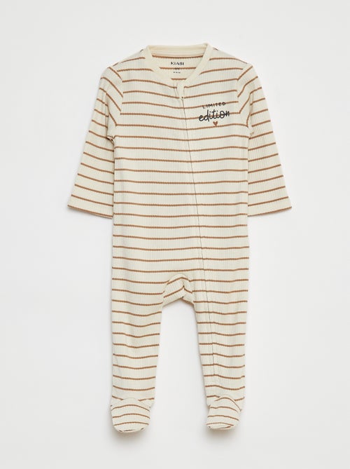 Pijama ligero de canalé - Kiabi Pijama ligero de canalé - Kiabi