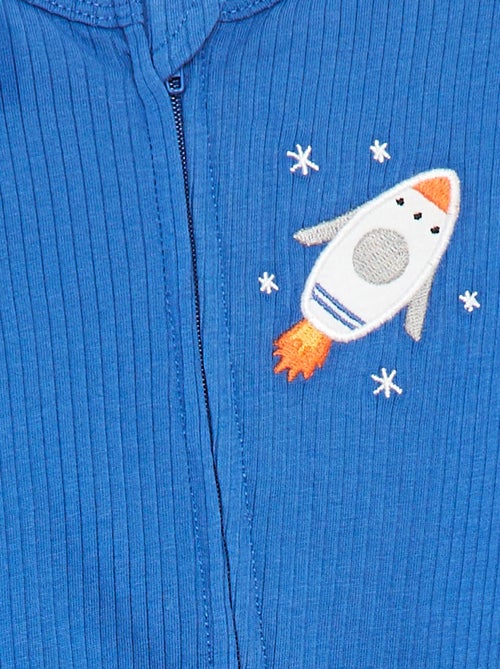Pijama ligero de manga corta con cremallera - Kiabi