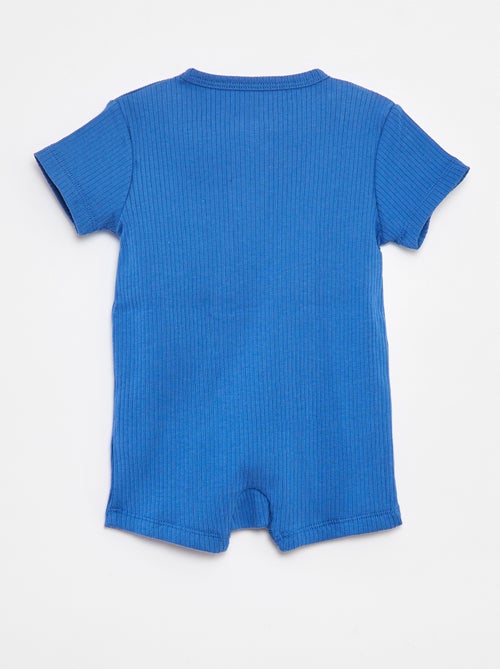 Pijama ligero de manga corta con cremallera - Kiabi