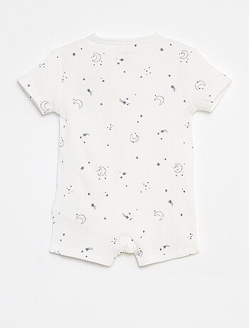 Pijama ligero de manga corta con cremallera