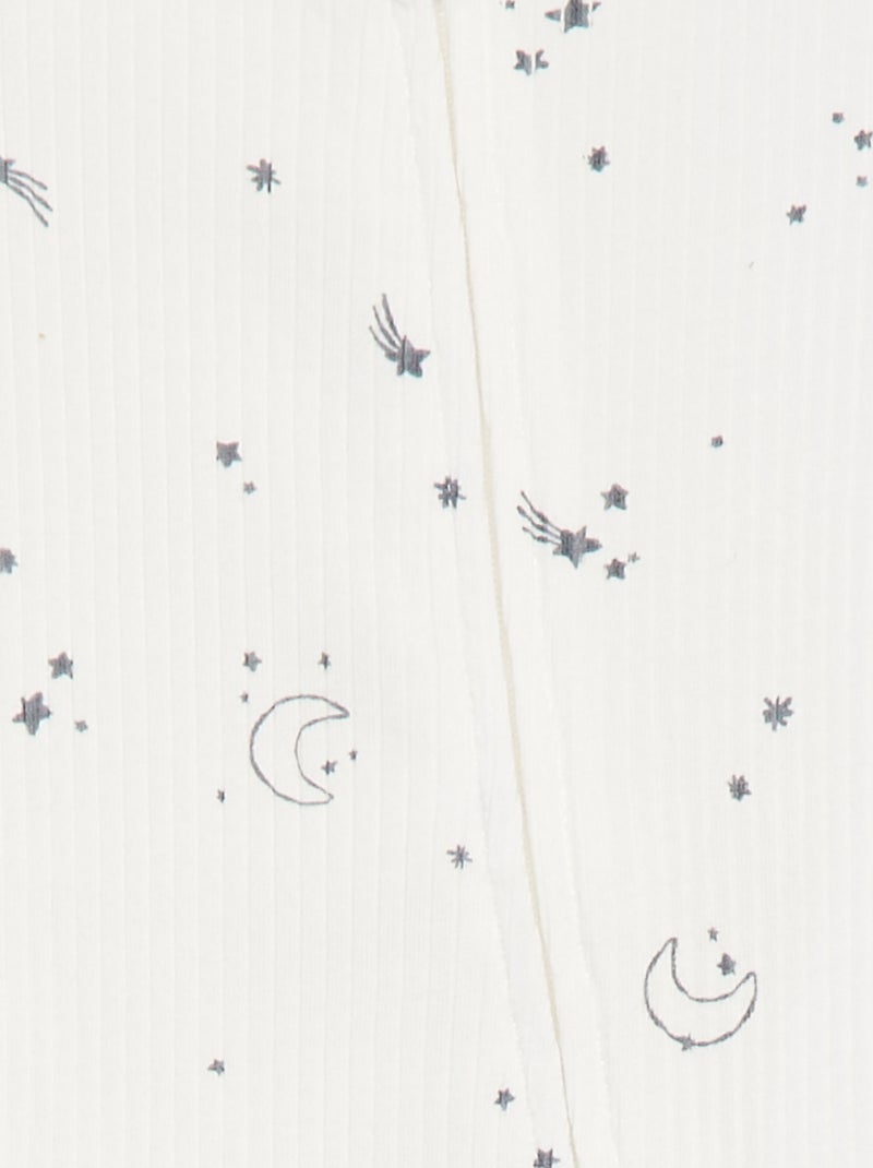 Pijama ligero de manga corta con cremallera Gris - Kiabi