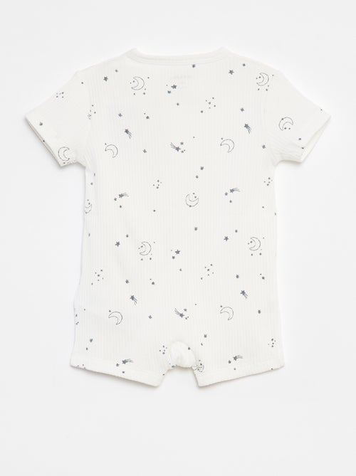 Pijama ligero de manga corta con cremallera - Kiabi