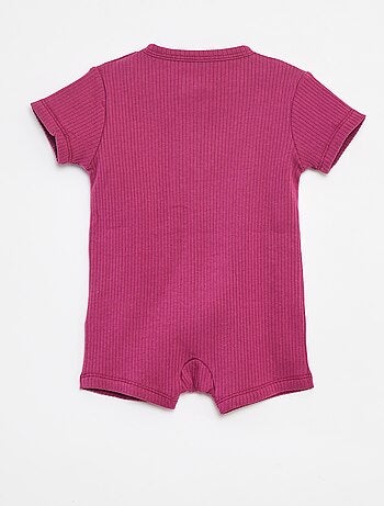 Pijama ligero de manga corta con cremallera