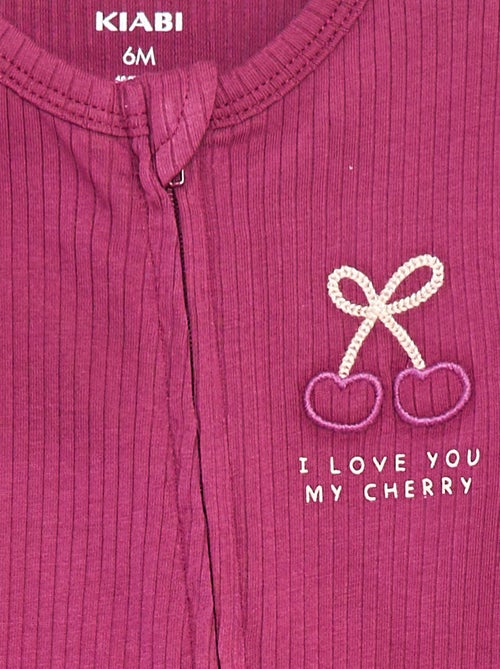 Pijama ligero de manga corta con cremallera - Kiabi