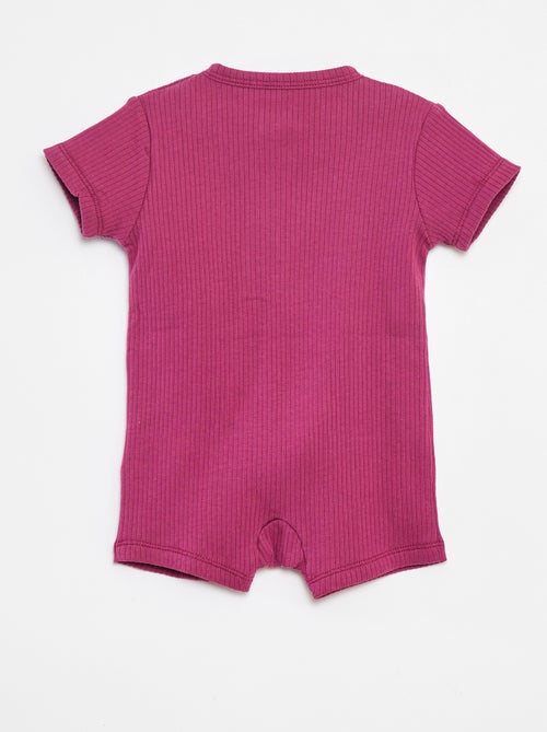 Pijama ligero de manga corta con cremallera - Kiabi