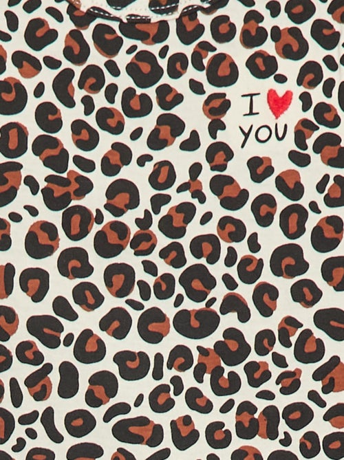 Pijama ligero estampado leopardo 'Agathe Sorlet x Kiabi' - San Valentín - Kiabi