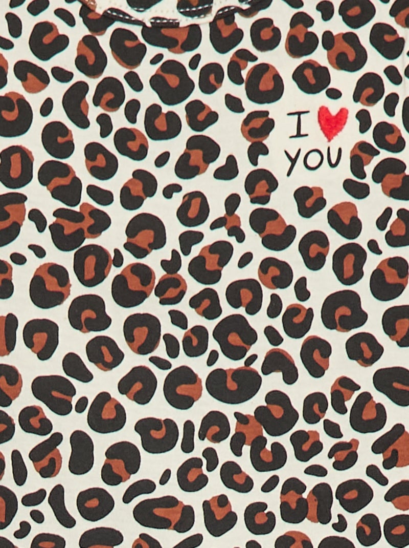 Pijama ligero estampado leopardo 'Agathe Sorlet x Kiabi' - San Valentín Blanco - Kiabi