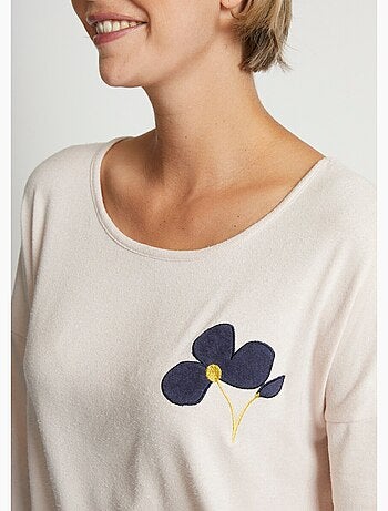 Pijama liso de manga larga de punto suave - Afibel