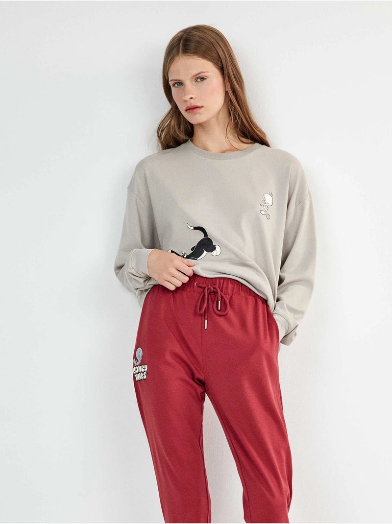 Pijama looney tunes con estampado silvestre Gris - Kiabi