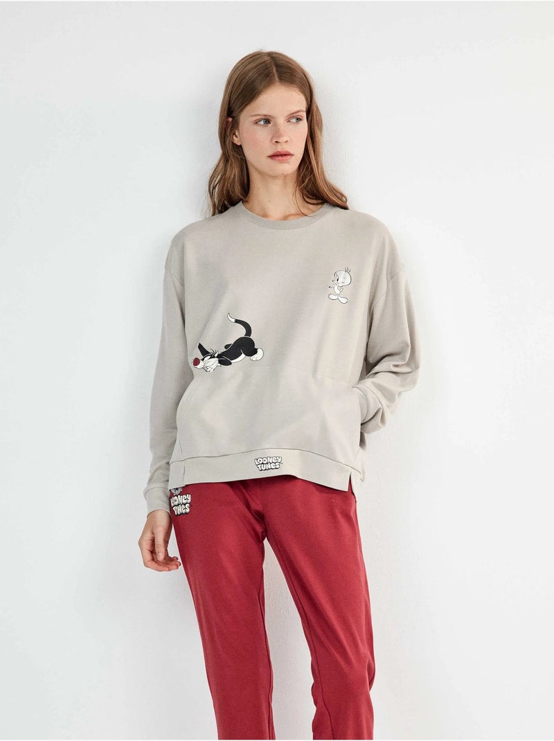 Pijama looney tunes con estampado silvestre Gris - Kiabi