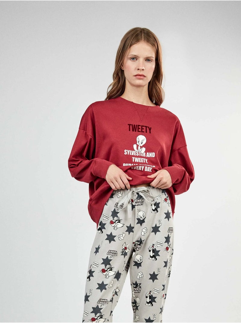 Pijama looney tunes estampado de tweety Granate - Kiabi