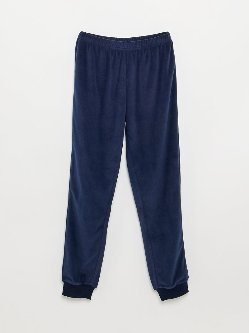 Pijama 'Mario Kart' 2 piezas - Camiseta de manga larga + pantalón Azul - Kiabi