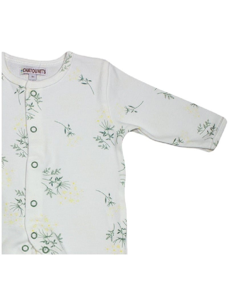 Pijama "Mimosas" de algodón de Les Chatounets Blanco roto - Kiabi