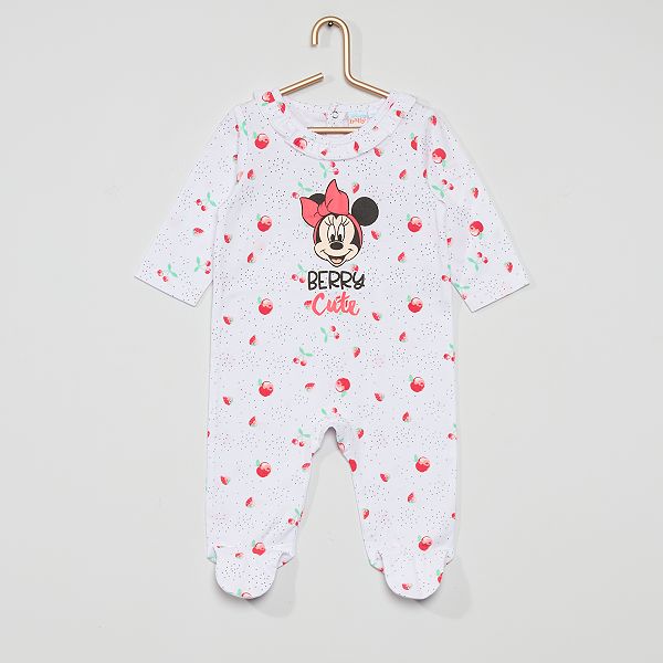 Pijama Minnie Mouse De Disney Bebe Nina Blanco Kiabi 9 00