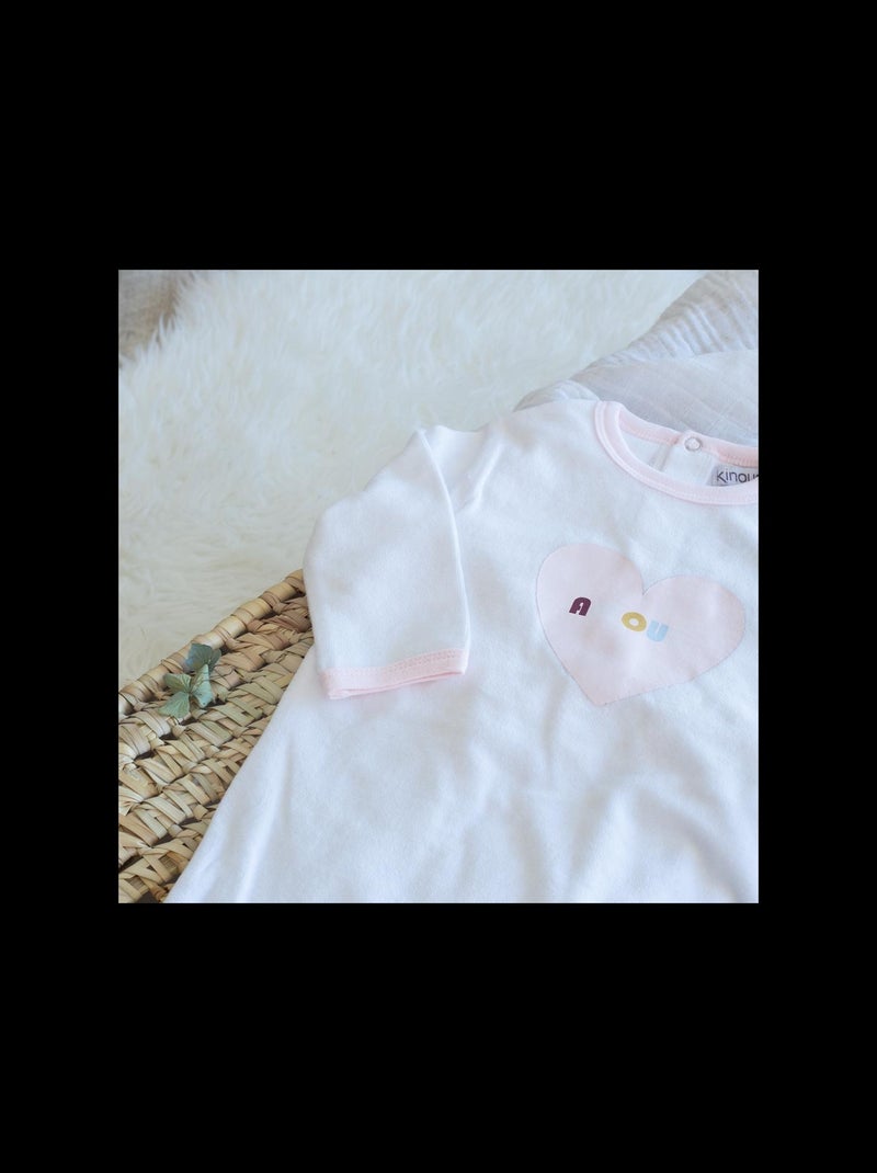Pijama modelo corazón Blanco - Kiabi