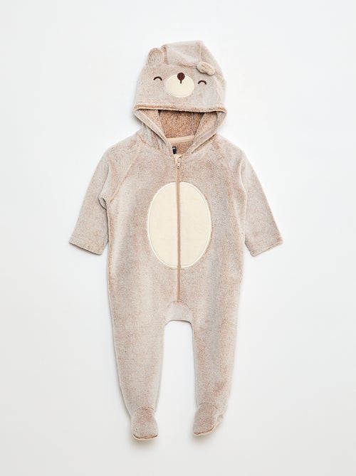 Pijama mono cálido animal - Kiabi