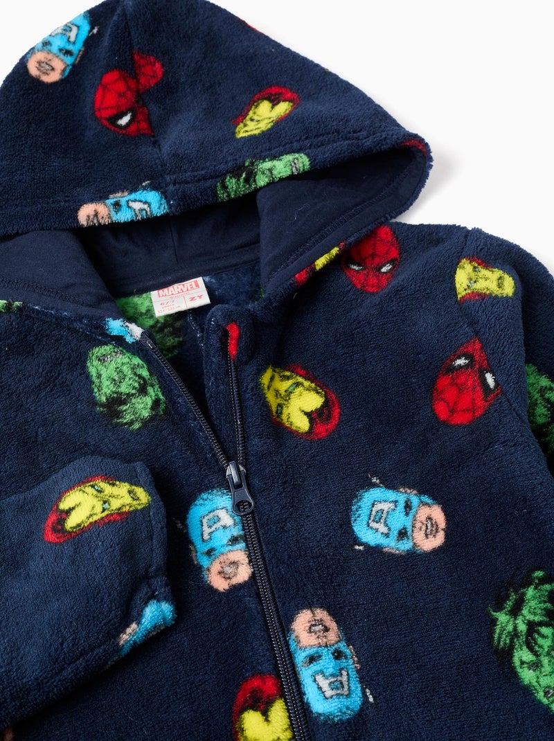 Pijama mono cardado azul oscuro Azul oscuro - Kiabi