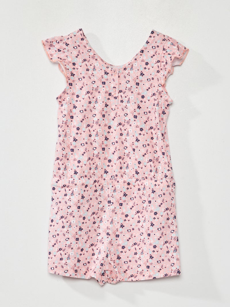 Pijama mono corto de punto ROSA - Kiabi