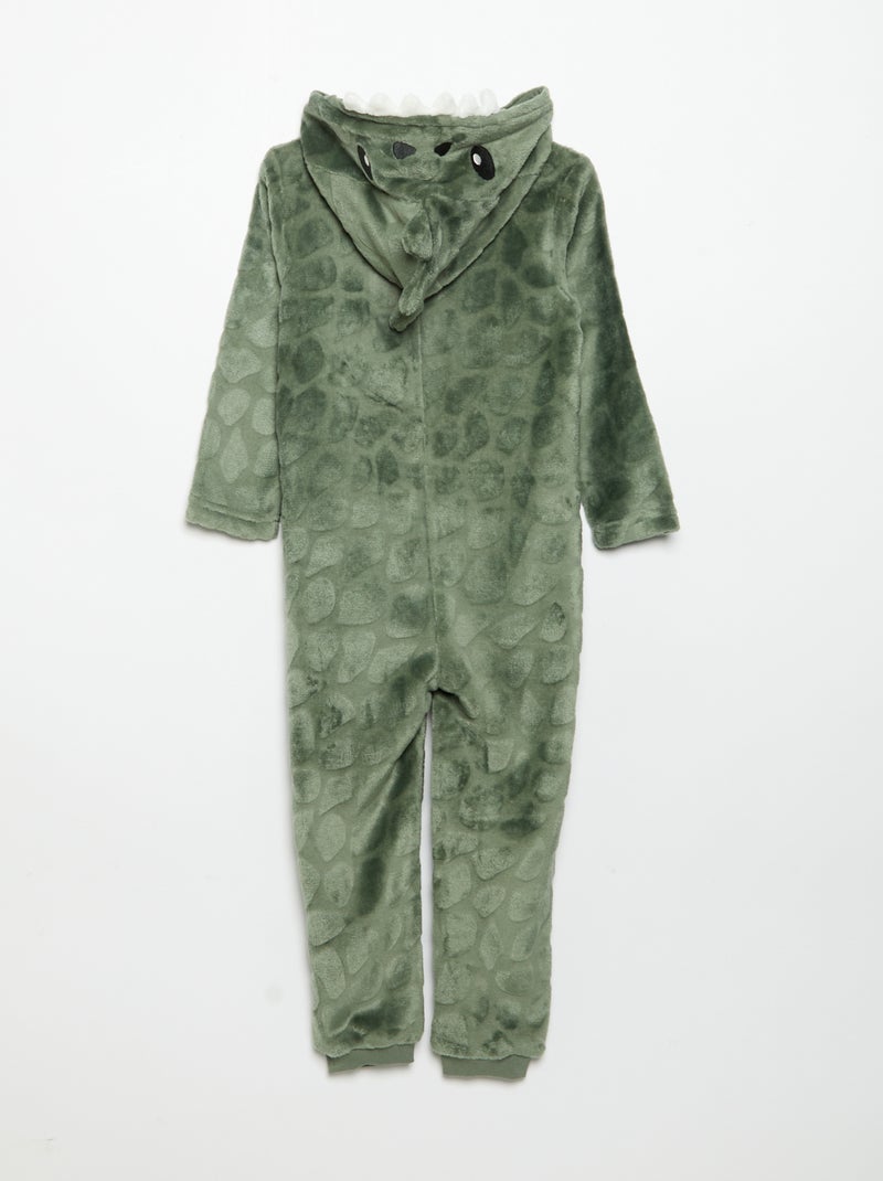 Pijama mono de forro polar Kaki - Kiabi