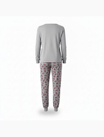 Pijama mujer algodón polar bordado lurex ozabi