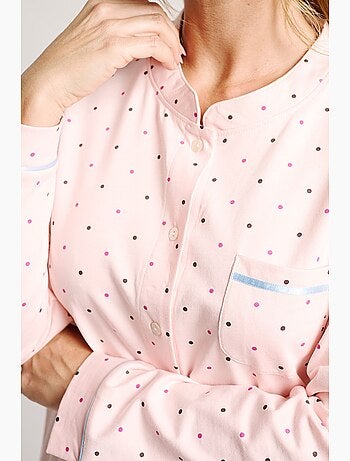Pijama mujer camisero algodón lunares | muydemi