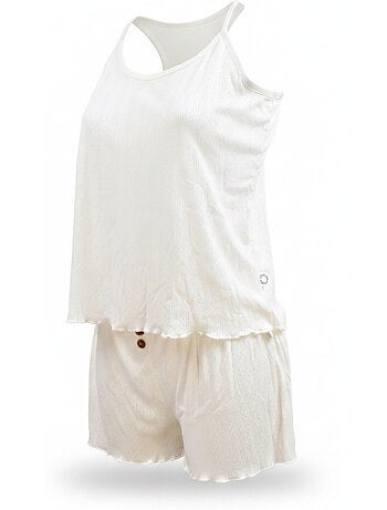 Pijama Mujer INFINITIF PARIS Conjunto Camiseta y Pantalón Corto Punto